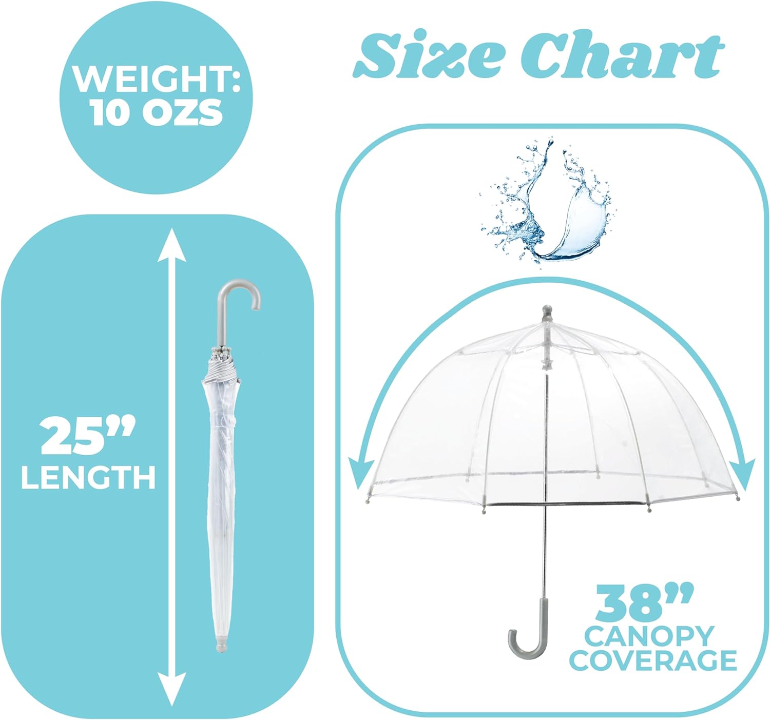Totes Kids Clear Bubble Umbrella with Dome Canopy 1