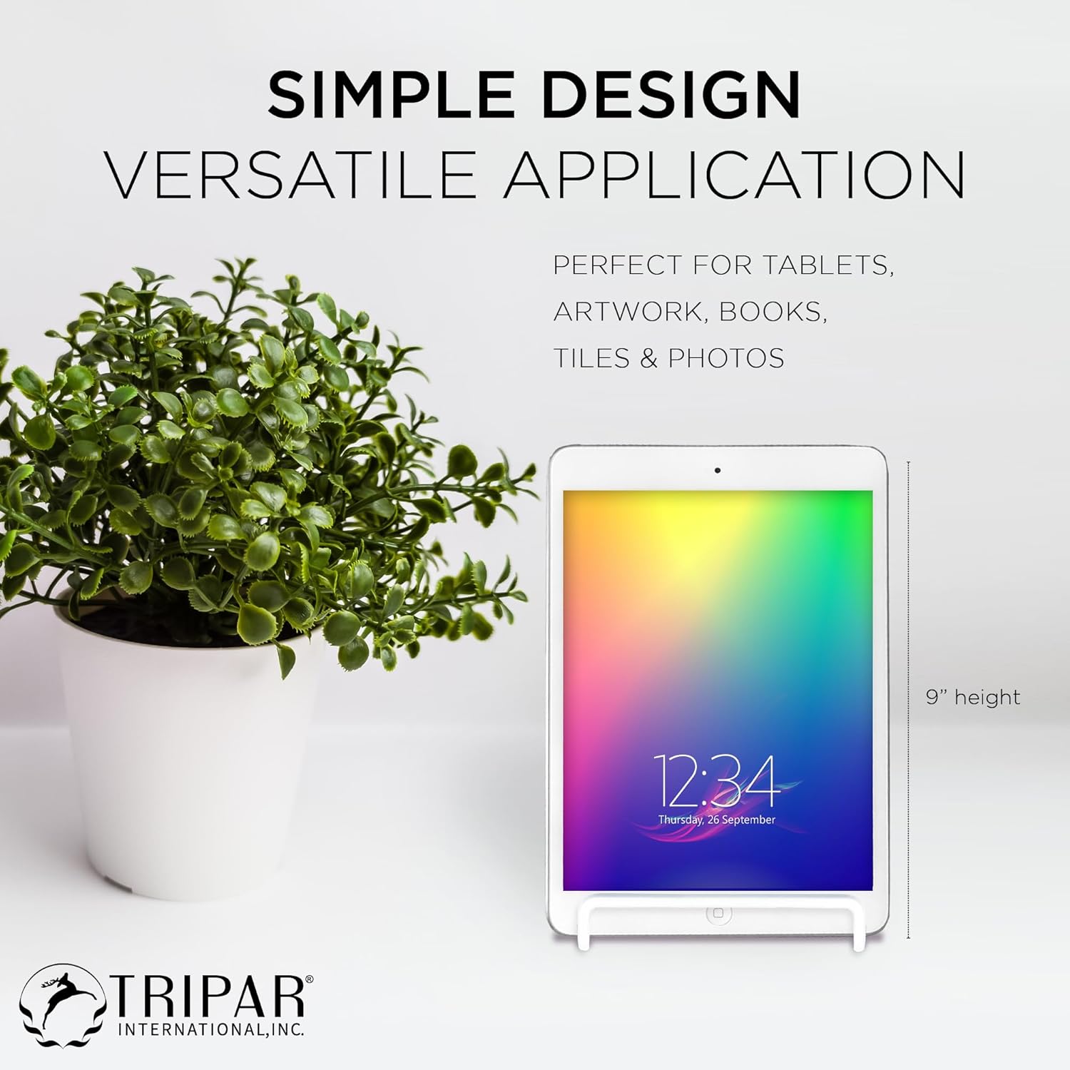 TRIPAR 6-Inch Metal Book Holder with Wire Easel