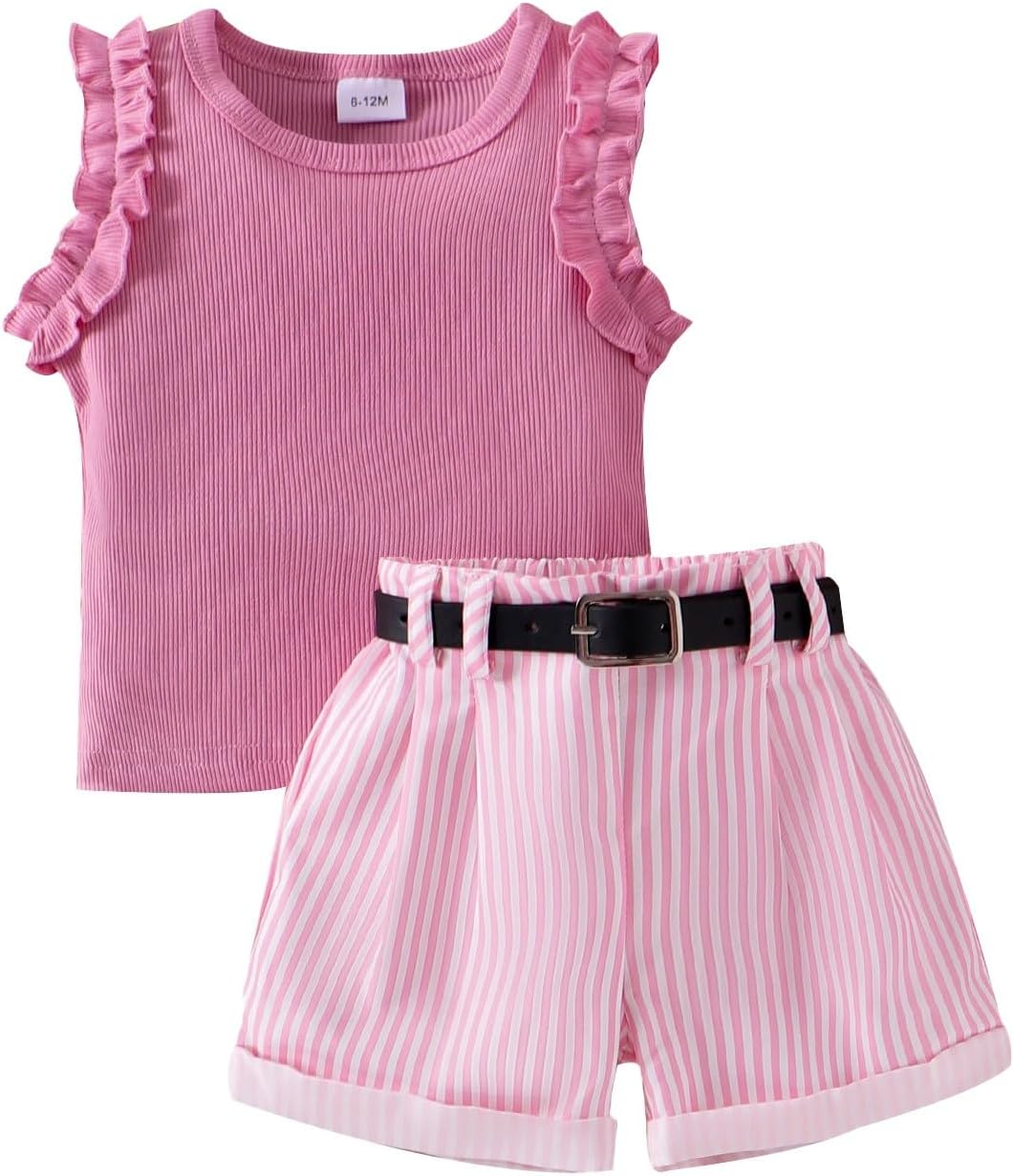 Toddler 2 Piece Summer Outfit Set for Girls