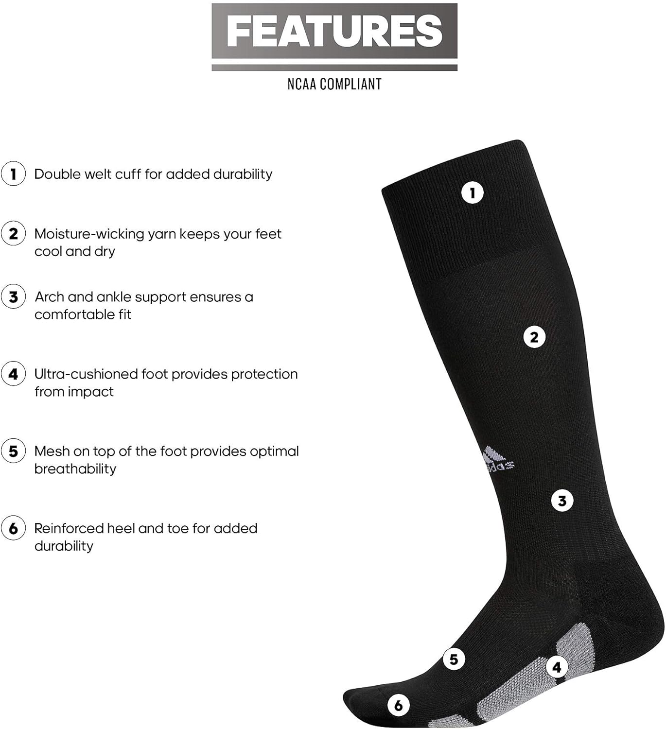 adidas Icon Baseball Softball Socks 1-Pair