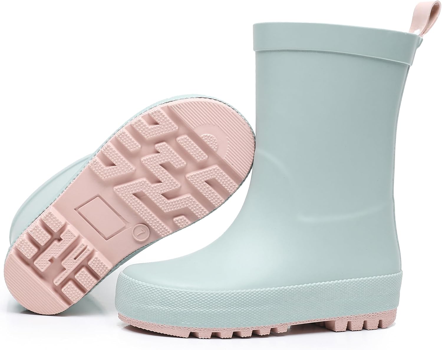 RainAngel Toddler Rain Boots with Handles and Fun Prints
