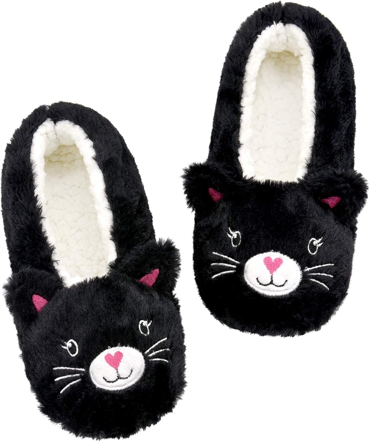Cute Fuzzy Panda Bros Slippers With Non-Slip Grippers