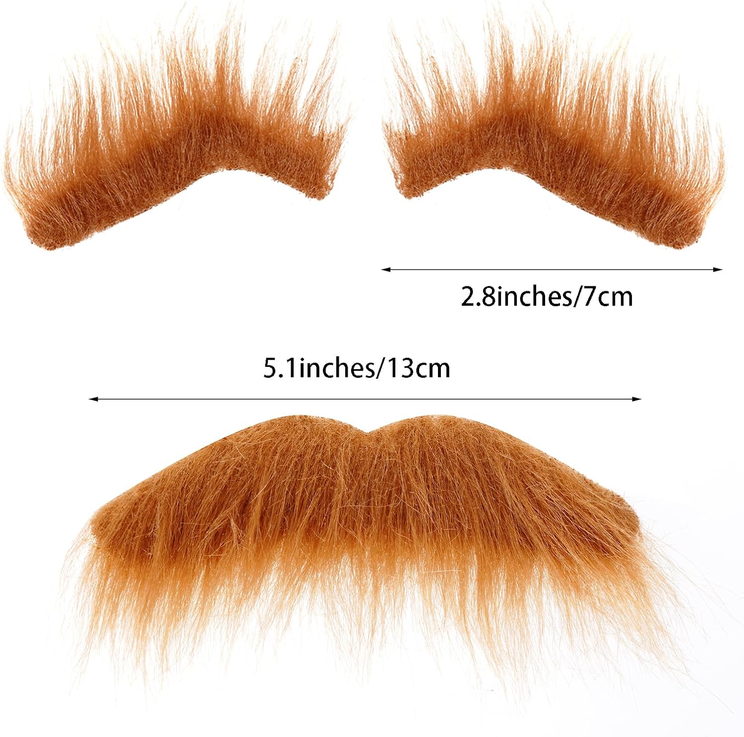 Nydotd Brown Fake Eyebrows and Mustache Set