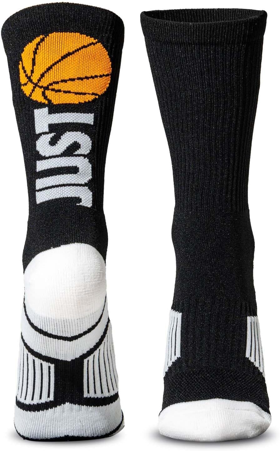 ChalkTalkSPORTS Elite Basketball Socks Mid Calf with Ball Design