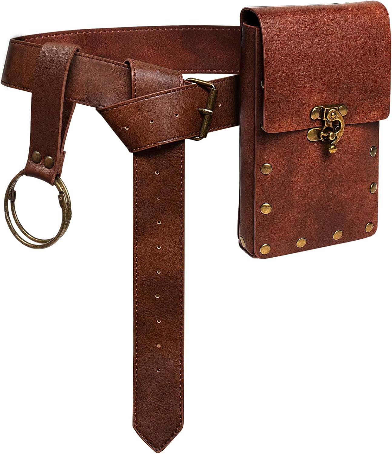 SUMGOGO Steampunk Belt Pouch Medieval Bag with Leather Strap
