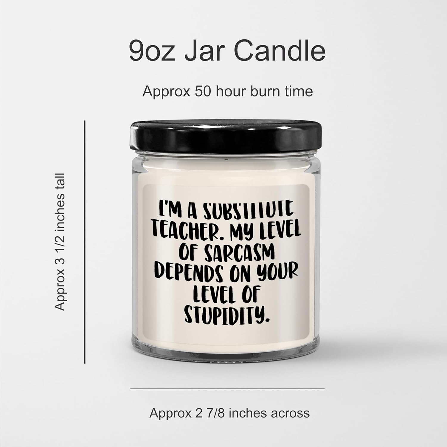 Inspirational Quotes Jar Candle for Substitute Teachers