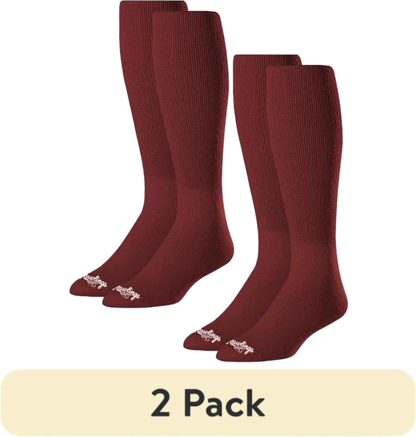 Rawlings 2 Pair Athletic Socks Baseball Softball