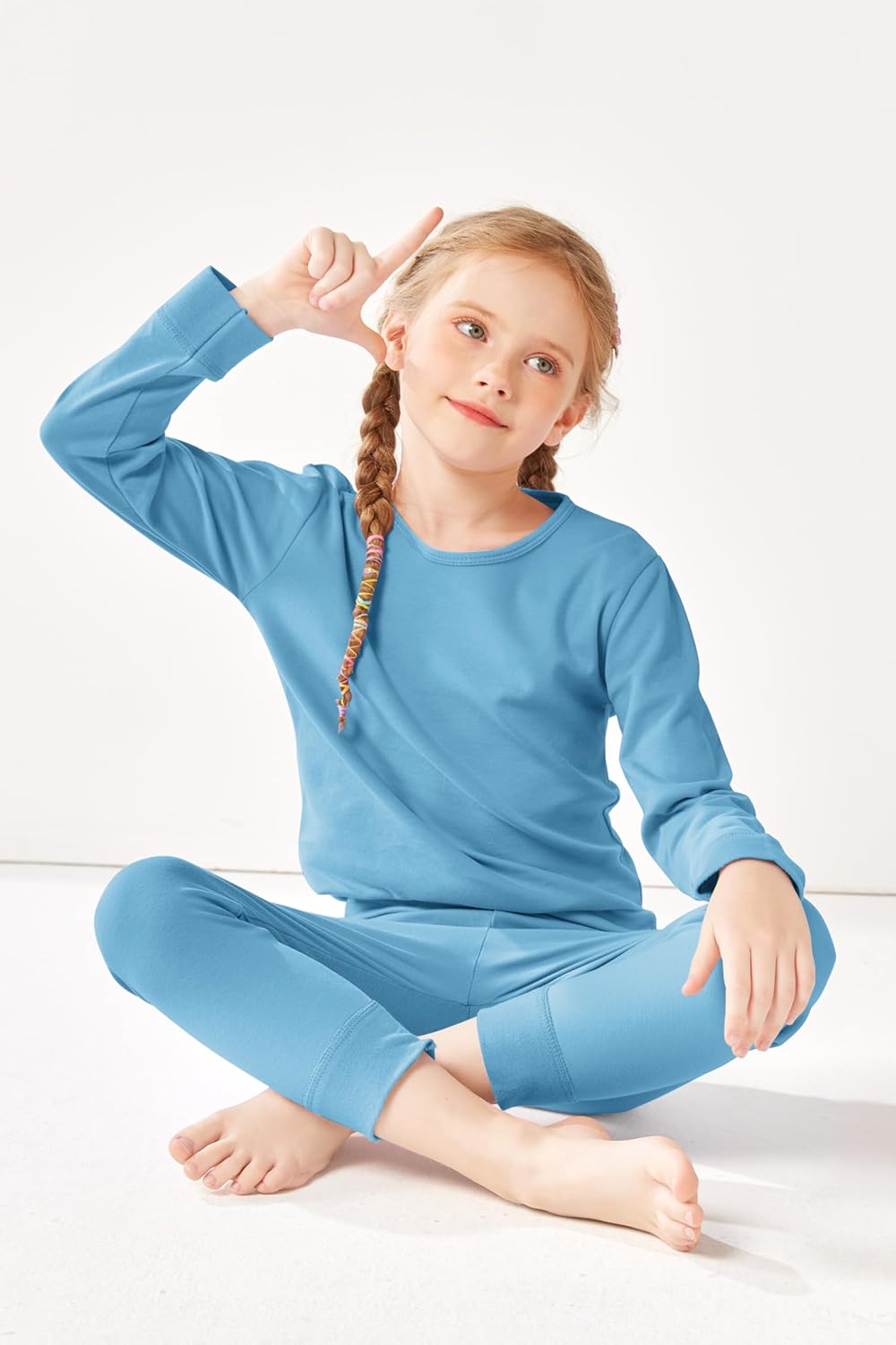 Resinta Girls Thermal Cotton Underwear Set Winter Long Johns 1