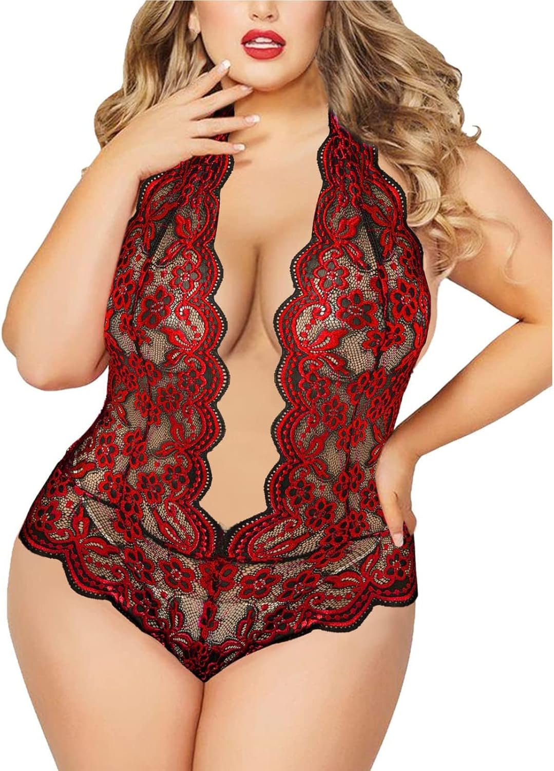 Womens Sexy High Waist Babydoll Nightwear Set