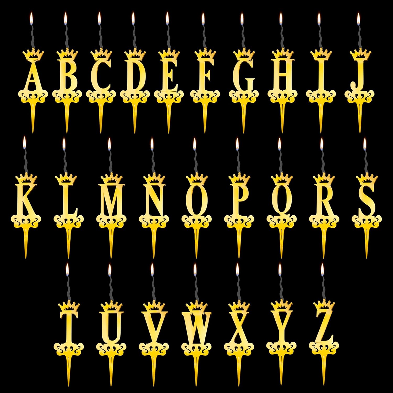 Luxury Gold Birthday Candle Topper - Reusable Elegant