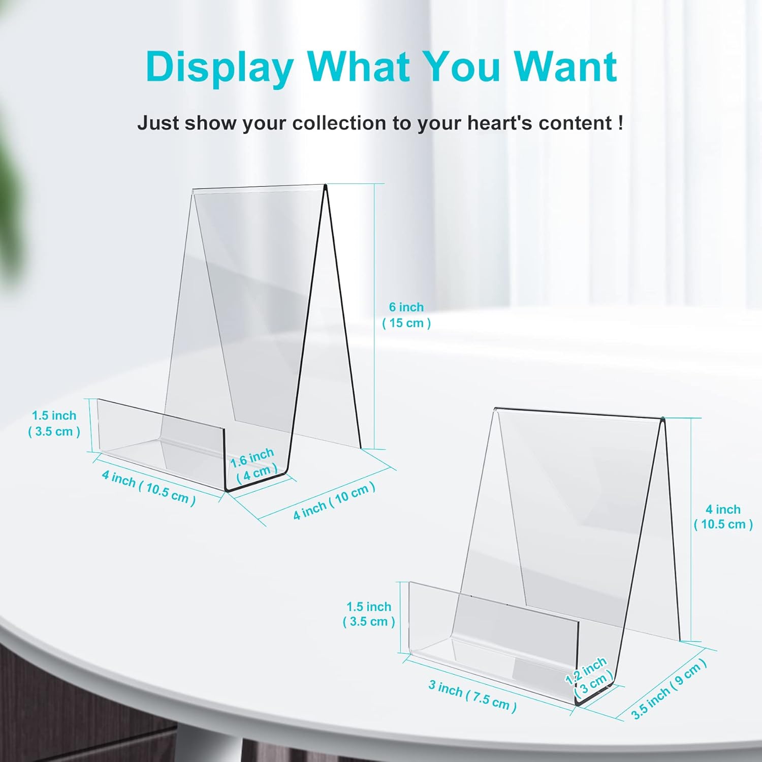 Boloyo Acrylic Display Easel 10PC Transparent Book Stand Holder