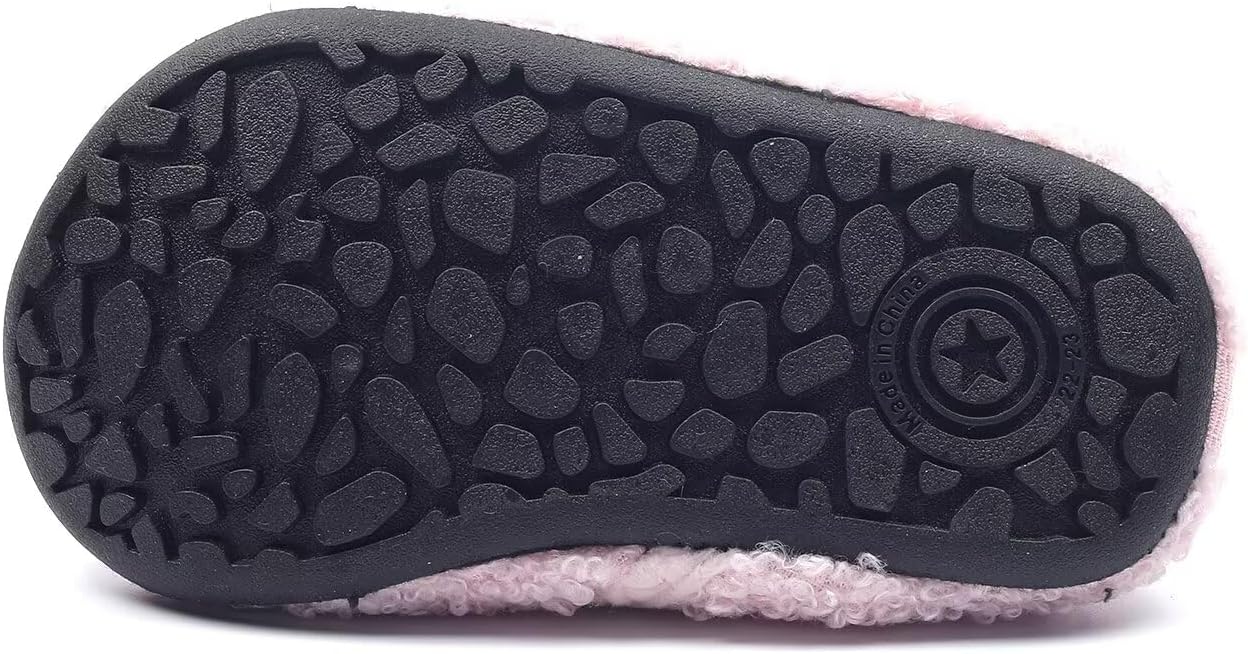 Kids Slippers with Cute Smile Faces Non-Slip Rubber Sole