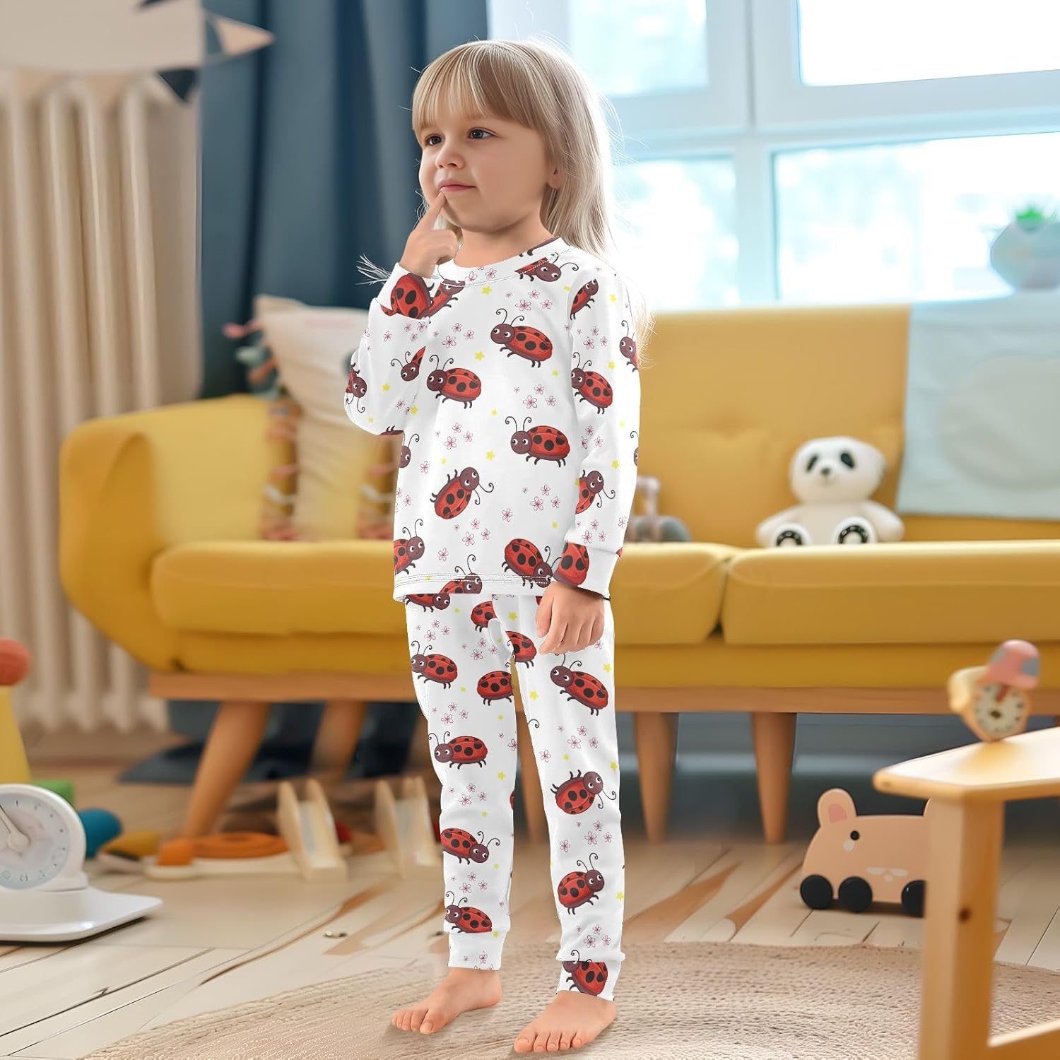 WIFIU Soft Cotton Pajama Set for Kids 18M-8Y