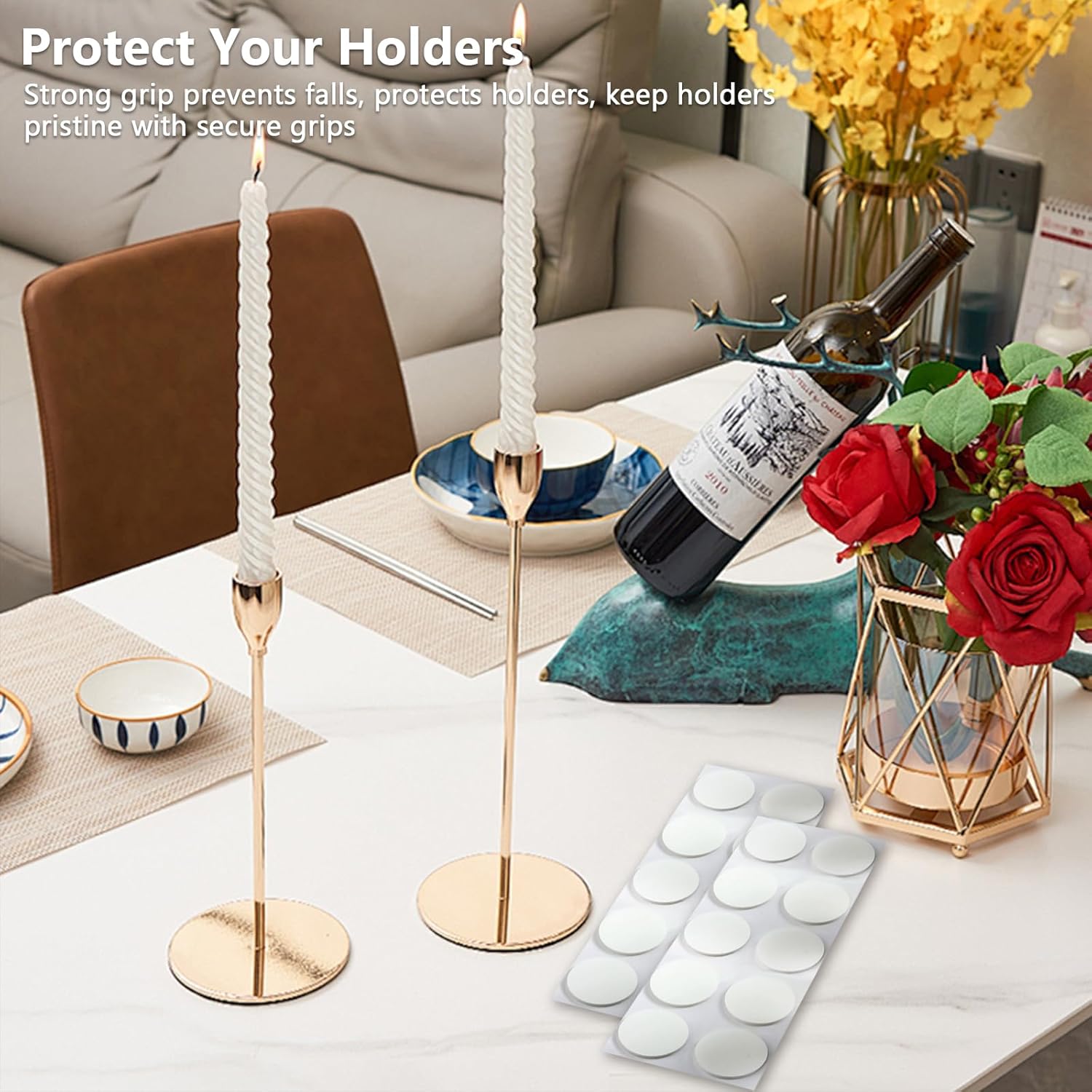 YFANITI Taper Candle Adhesive Grip Pads