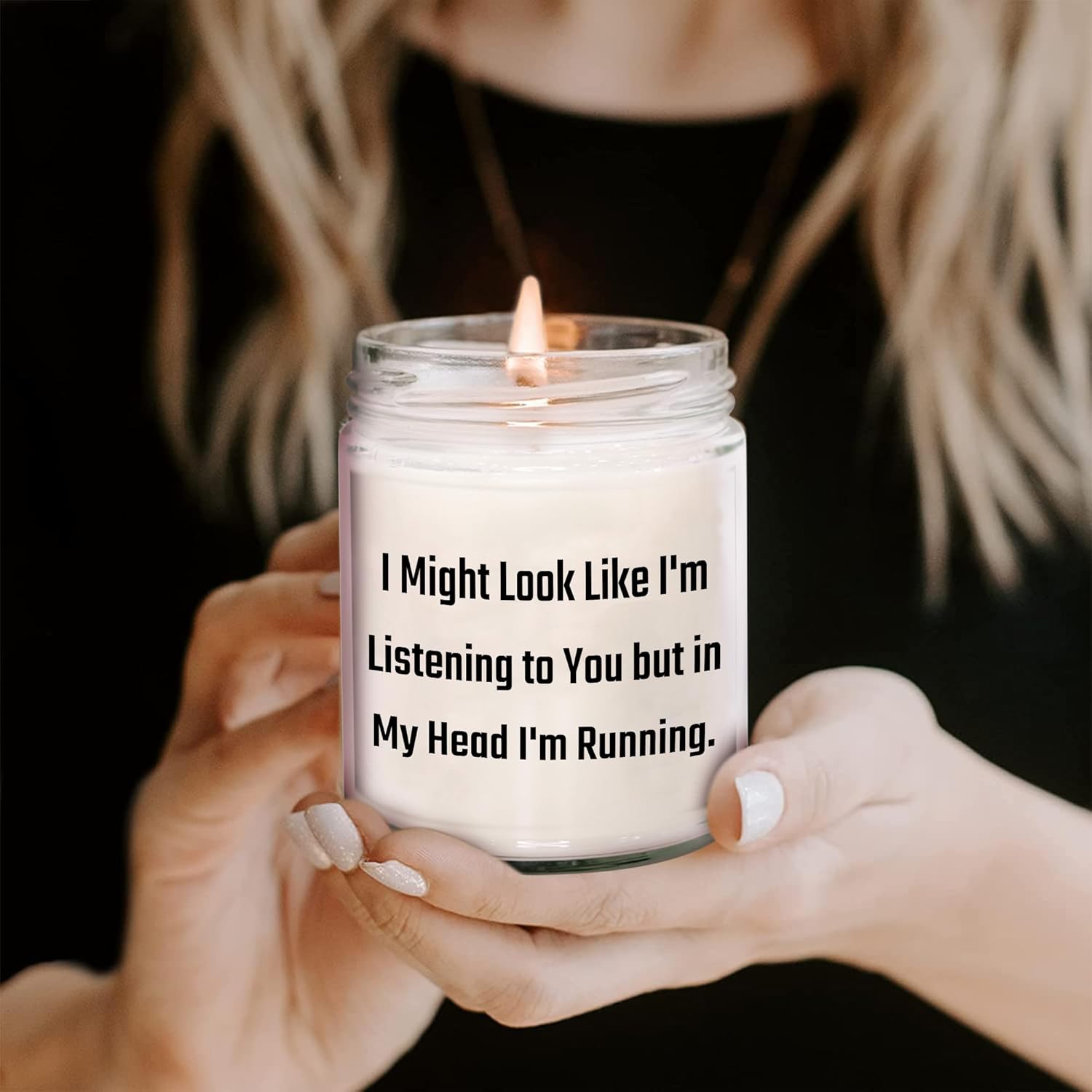 Funny Running Quote Soy Candle - 9oz Vanilla Jar