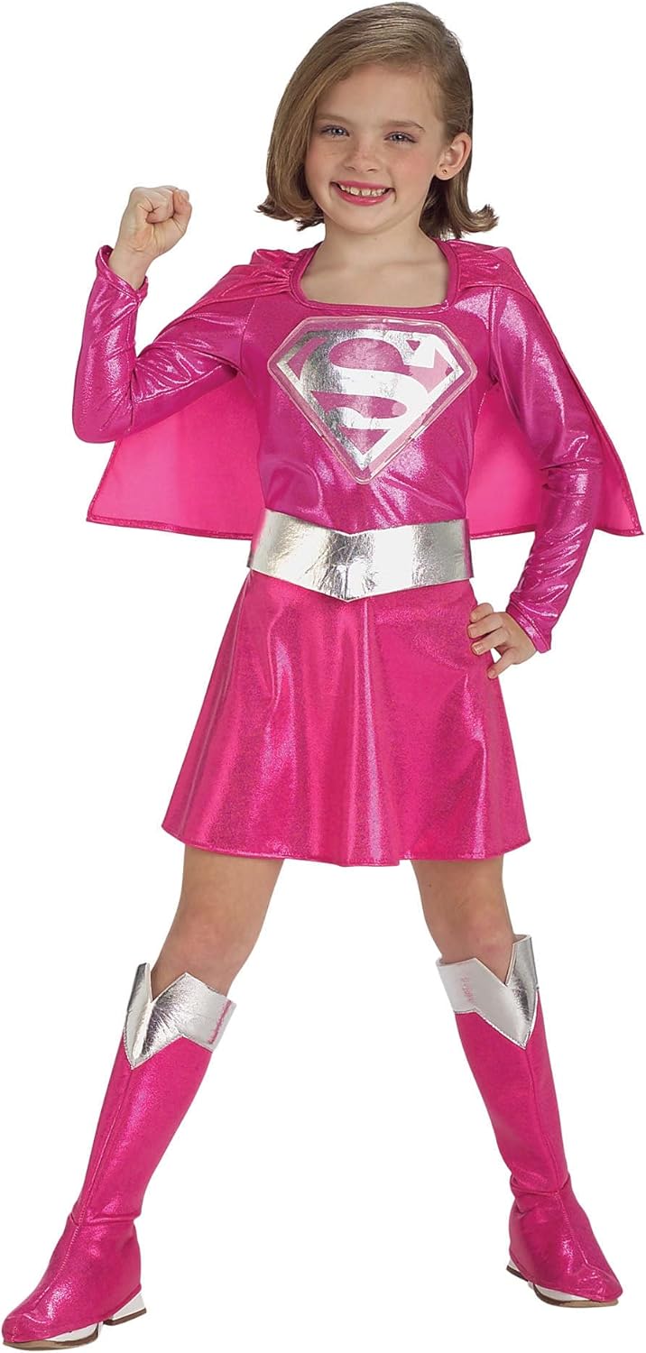 Rubies Super Girl Pink Costume for Kids Small