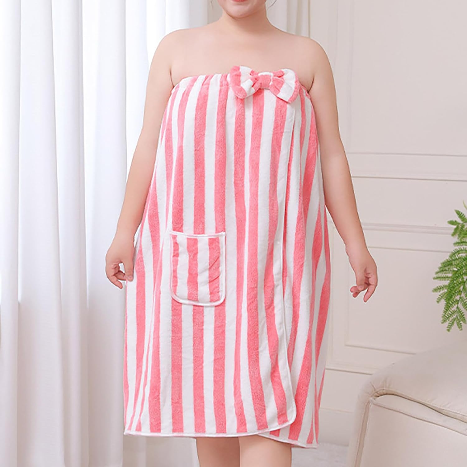 Oplxuo Plush Towel Wrap for Women and Girls 1