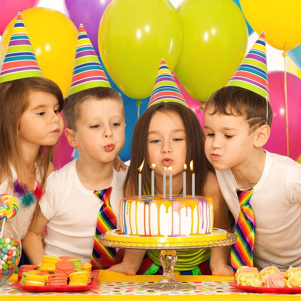 24 Pcs Metallic Birthday Candles with Holders 1