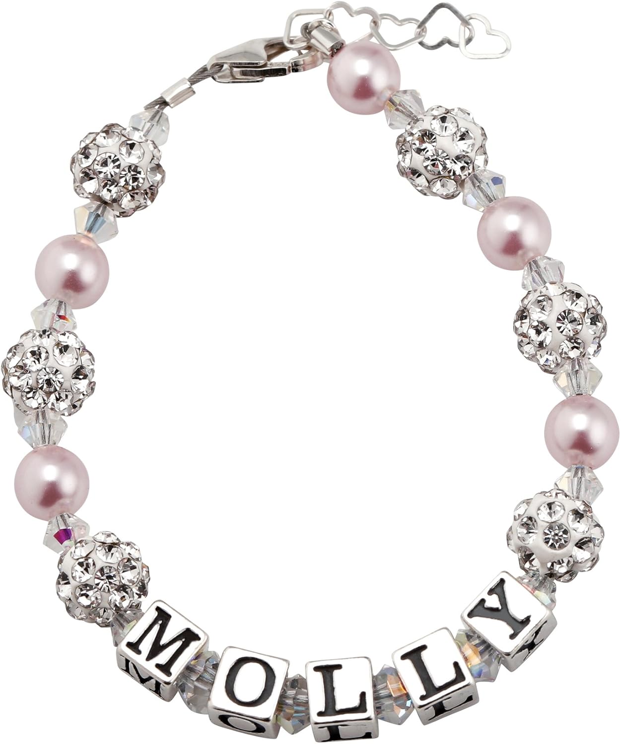 Crystal Dream Sparkly Silver Infant Bracelet B107_PW