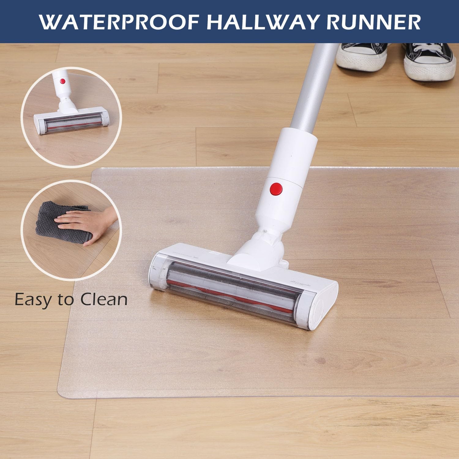 SALLOUS 6x2 ft Clear Hallway Runner Rug 1