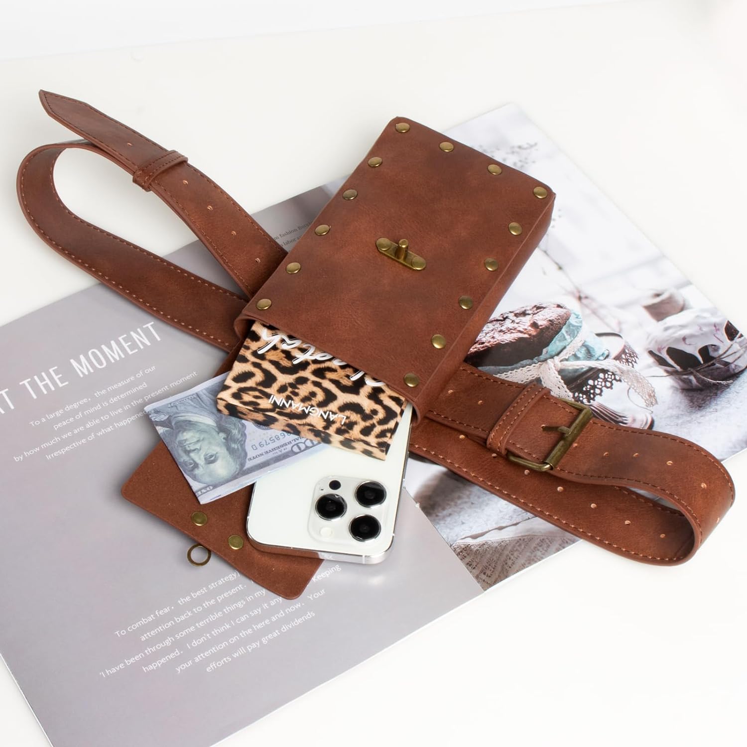 SUMGOGO Steampunk Belt Pouch Medieval Bag with Leather Strap