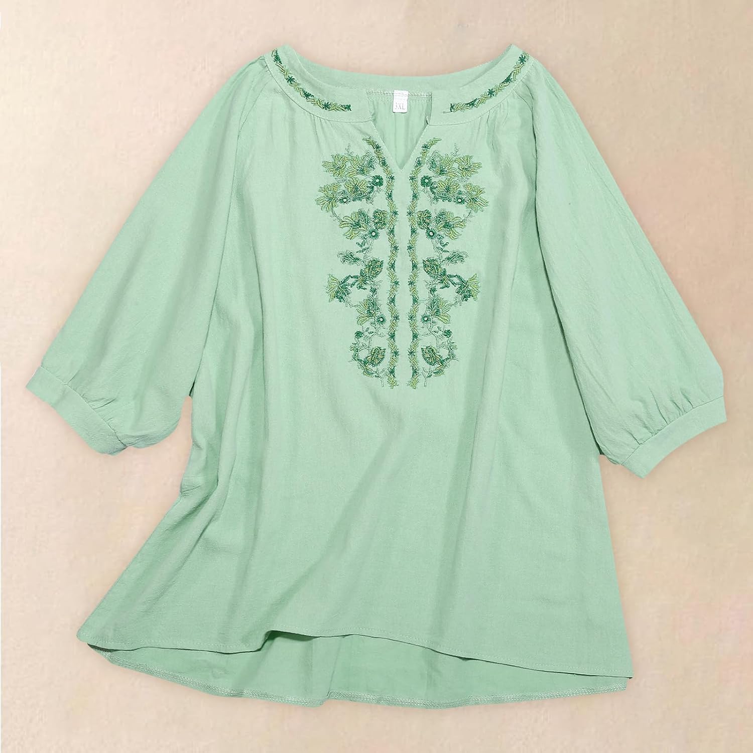 Linen Button Up Top Women Plus Size Summer Casual