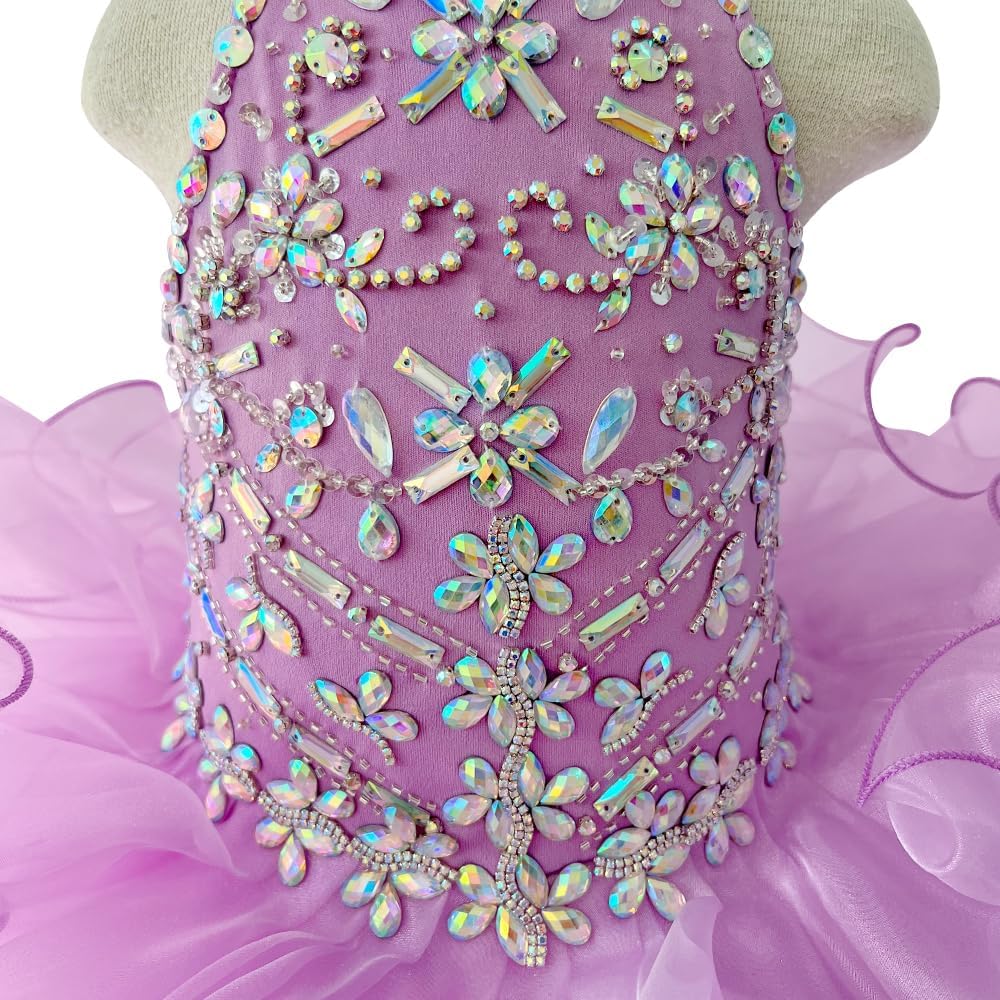 Jenniferwu 12-18M Glittering Beading Pageant Dress for Little Girls