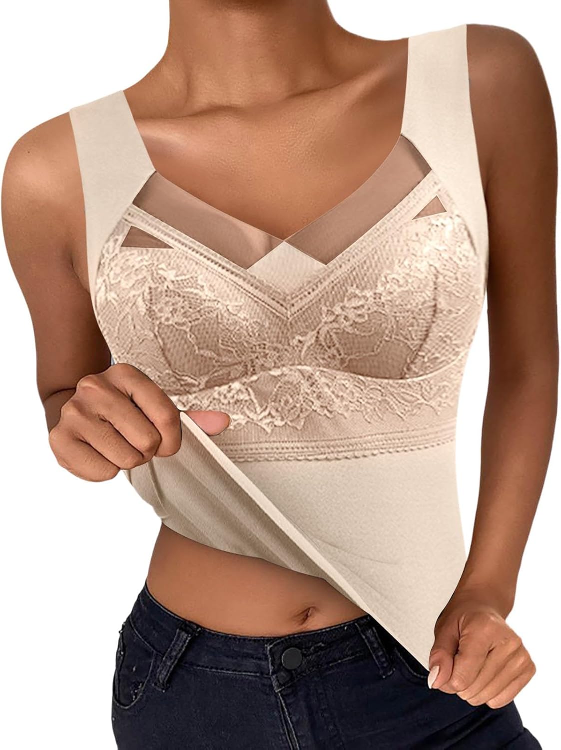 Plus Size Wirefree Sports Bra with Criss Cross Support