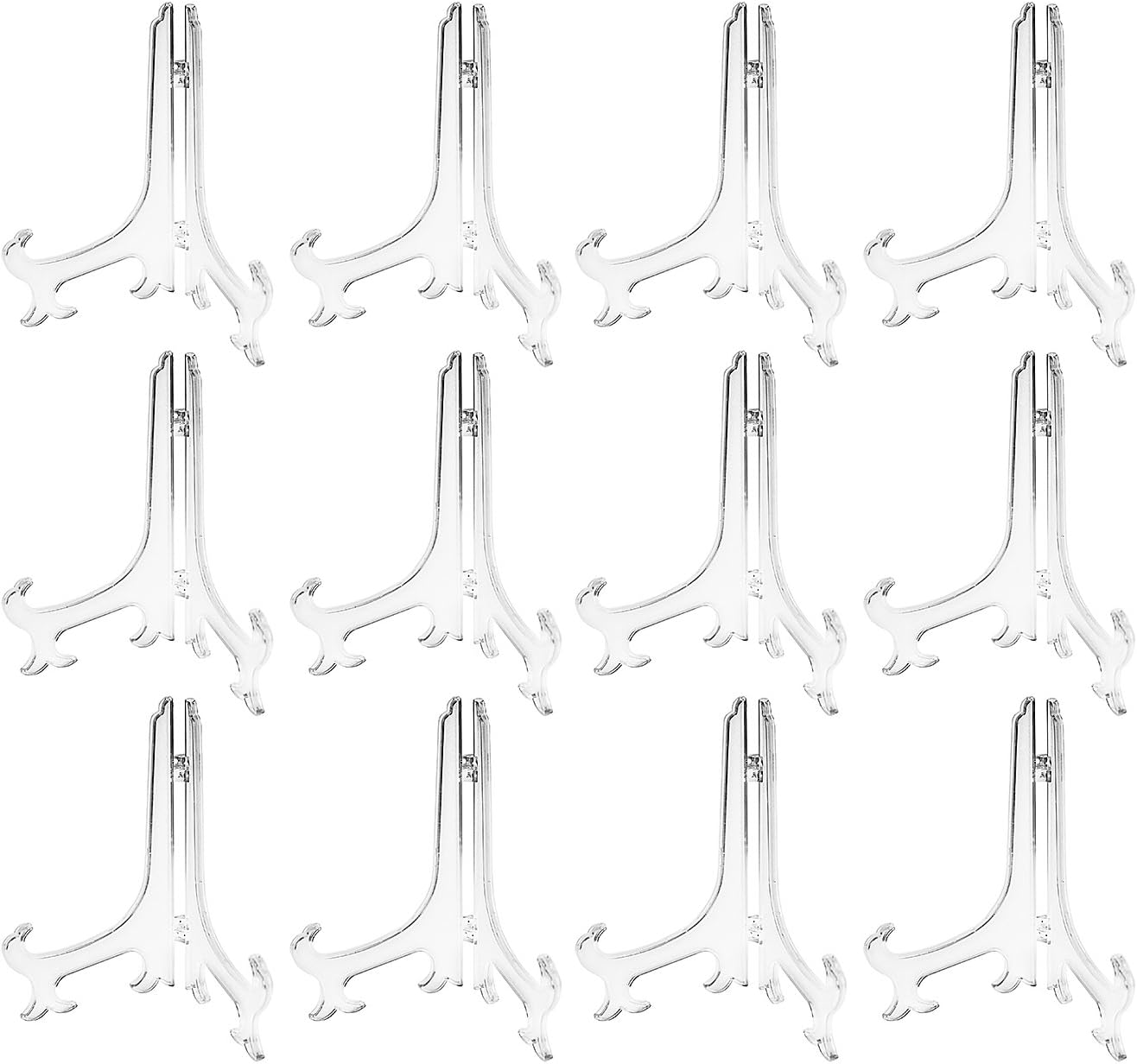 Super Z Outlet Clear Plastic Easels Display Stand 85 Inch 12 Pack