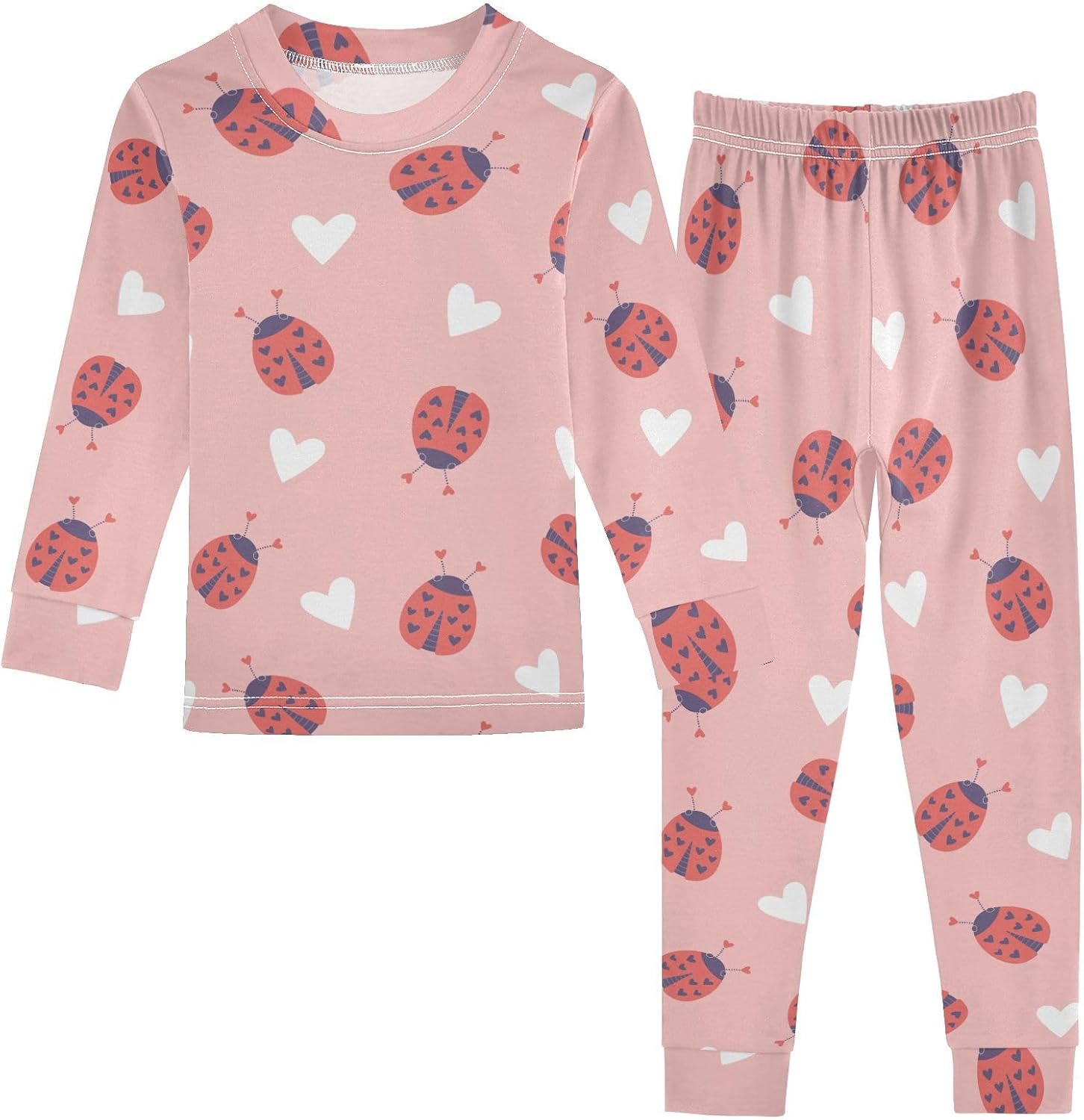 WIFIU Soft Cotton 2 Piece Pajama Set for Girls 18M-8Y