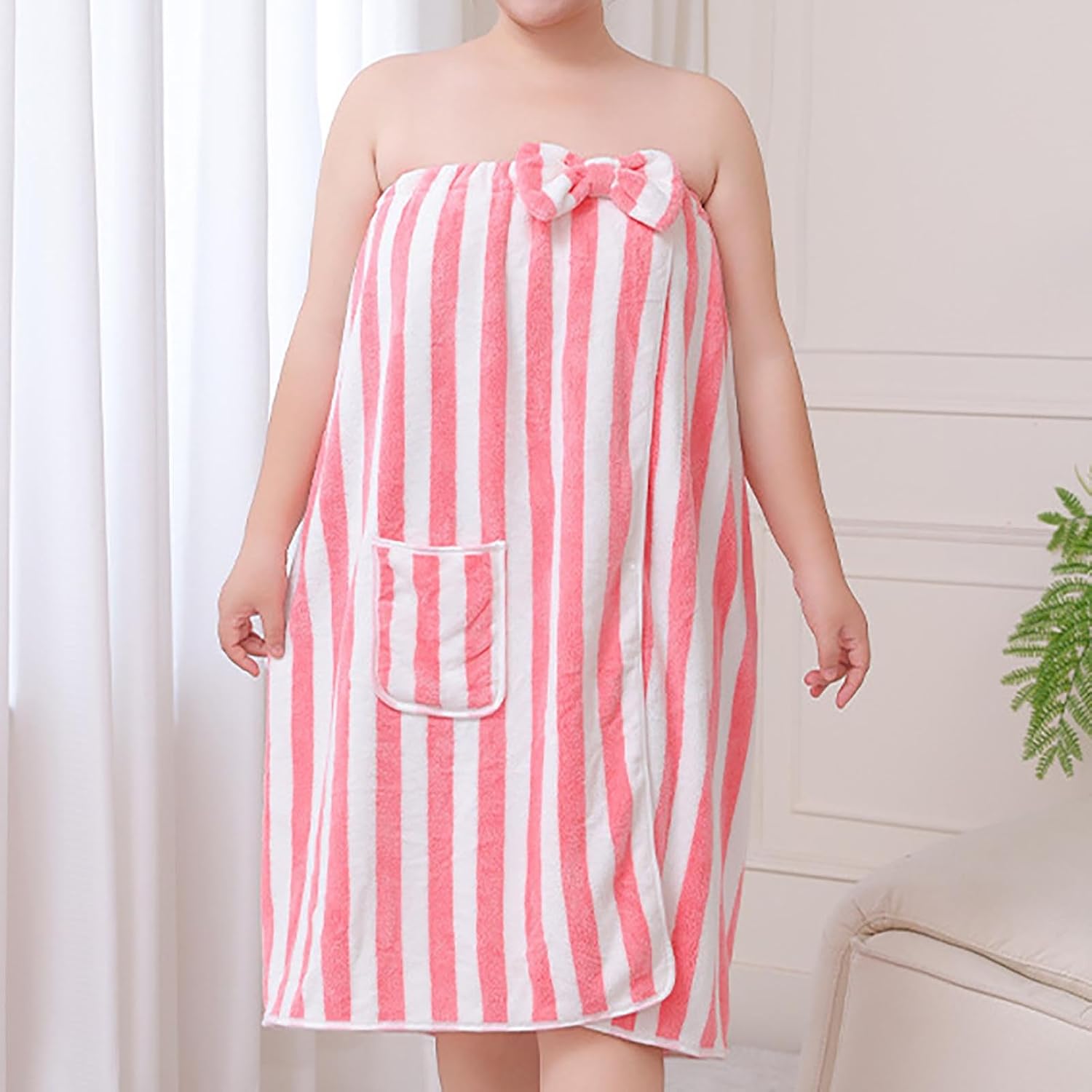 Oplxuo Plush Towel Wrap for Women and Girls 1