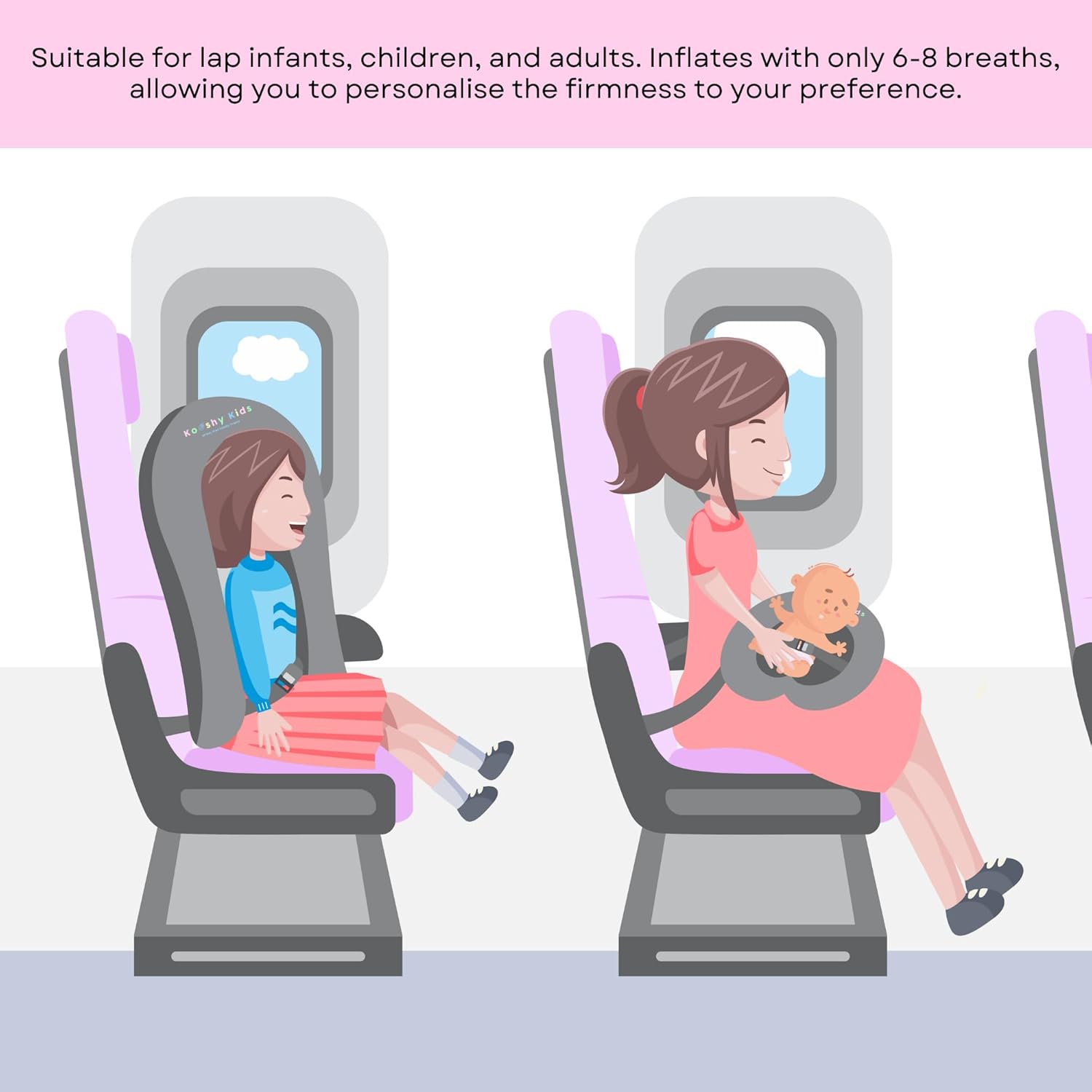 Premium Kooshy Kloud - Travel Pillow for Kids and Adults