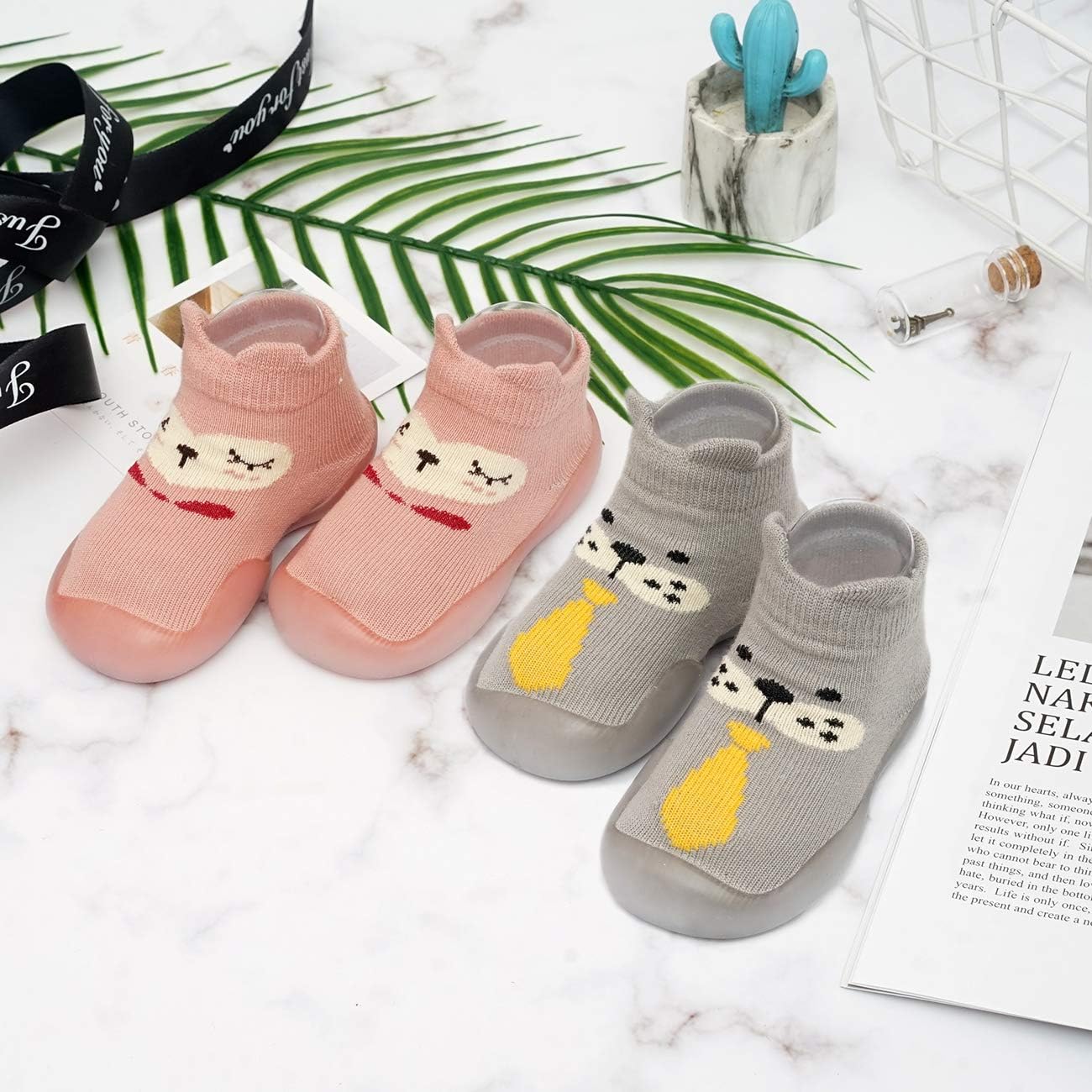 WEAPRIL Baby Toddler Non-Skid Slippers Socks