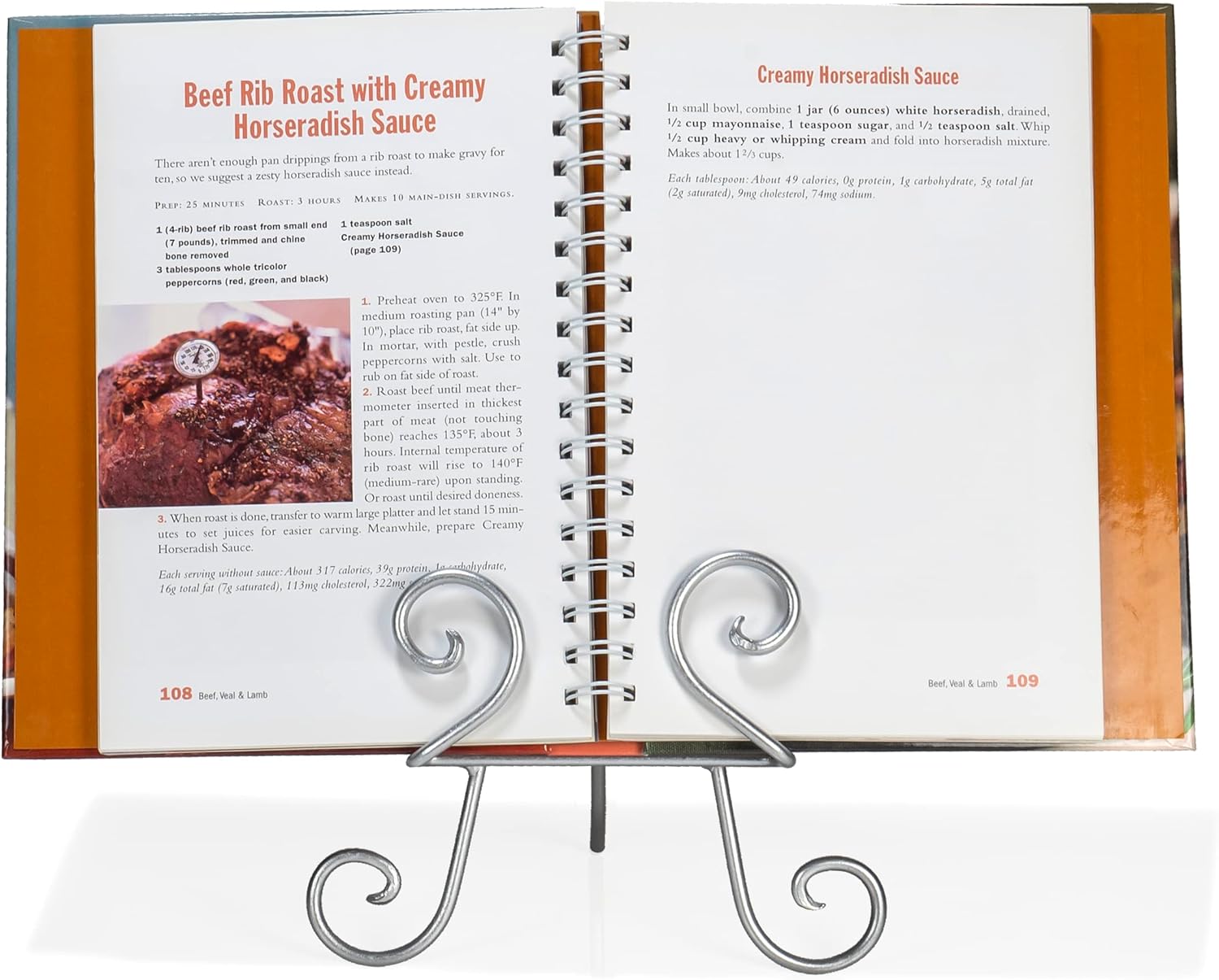 Red Co 11 Tall Curved Scroll Metal Easel Stand Silver