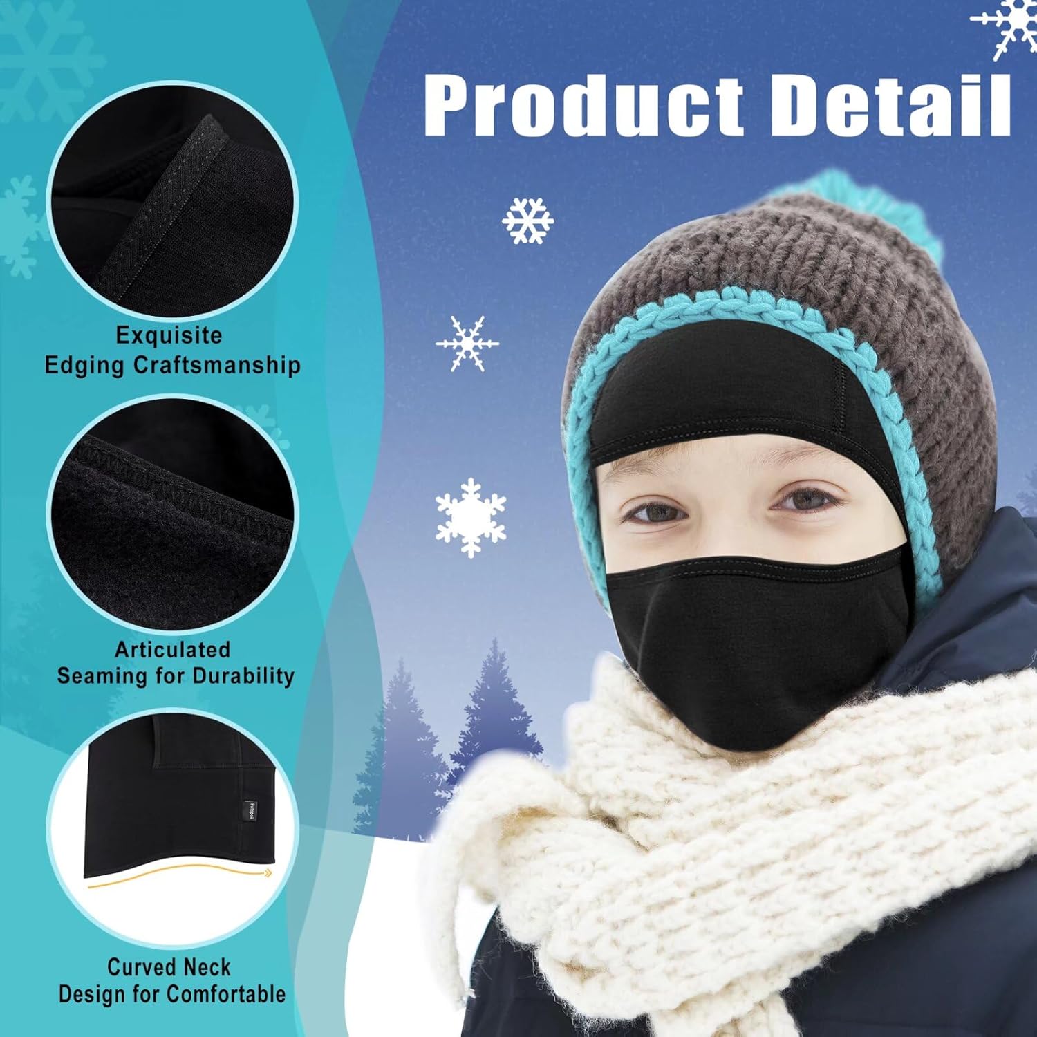 Potopok 2 Pack Kids Balaclava Face Mask