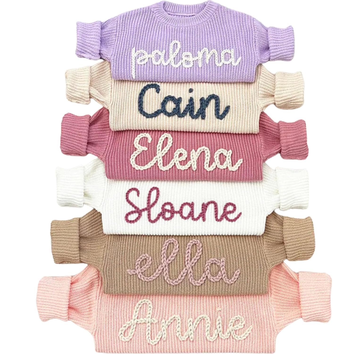 Personalized Toddler Baby Girl Floral Crewneck Sweater