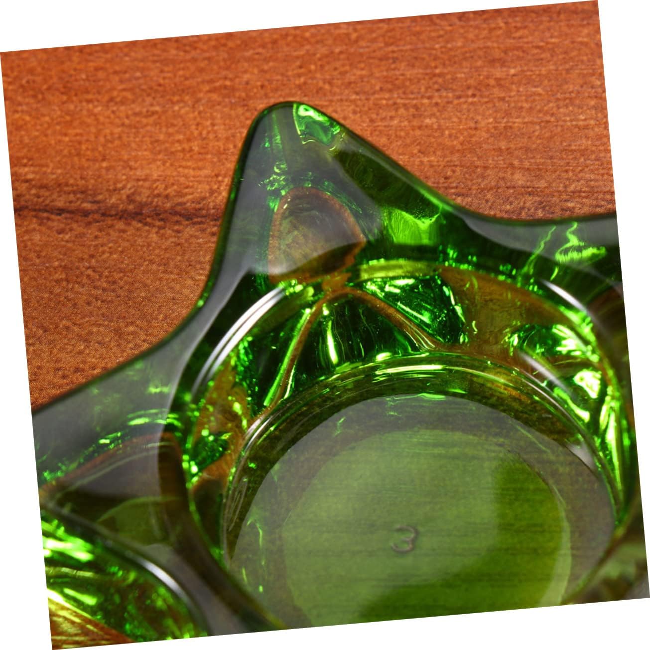 Garneck 2 Pcs Glass Star Candlestick Holder Decor