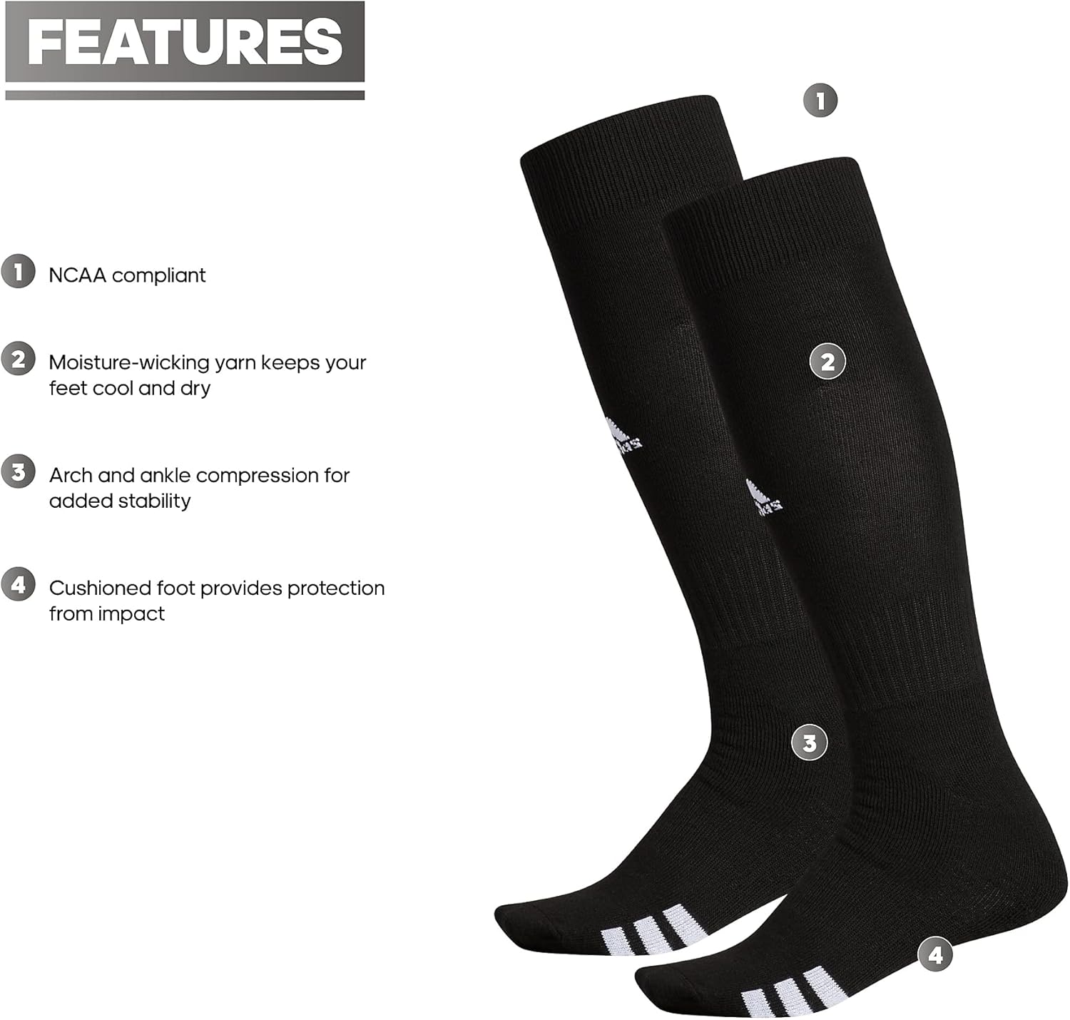 adidas Rivalry Field Socks 2 Pairs Men Women
