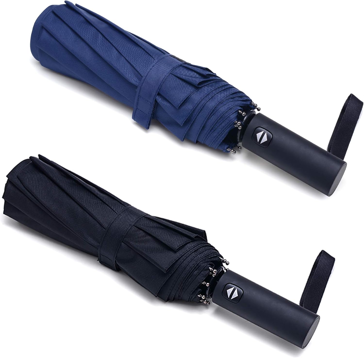 PFFY 2 Pack Travel Umbrella Windproof Auto Open Close Foldable