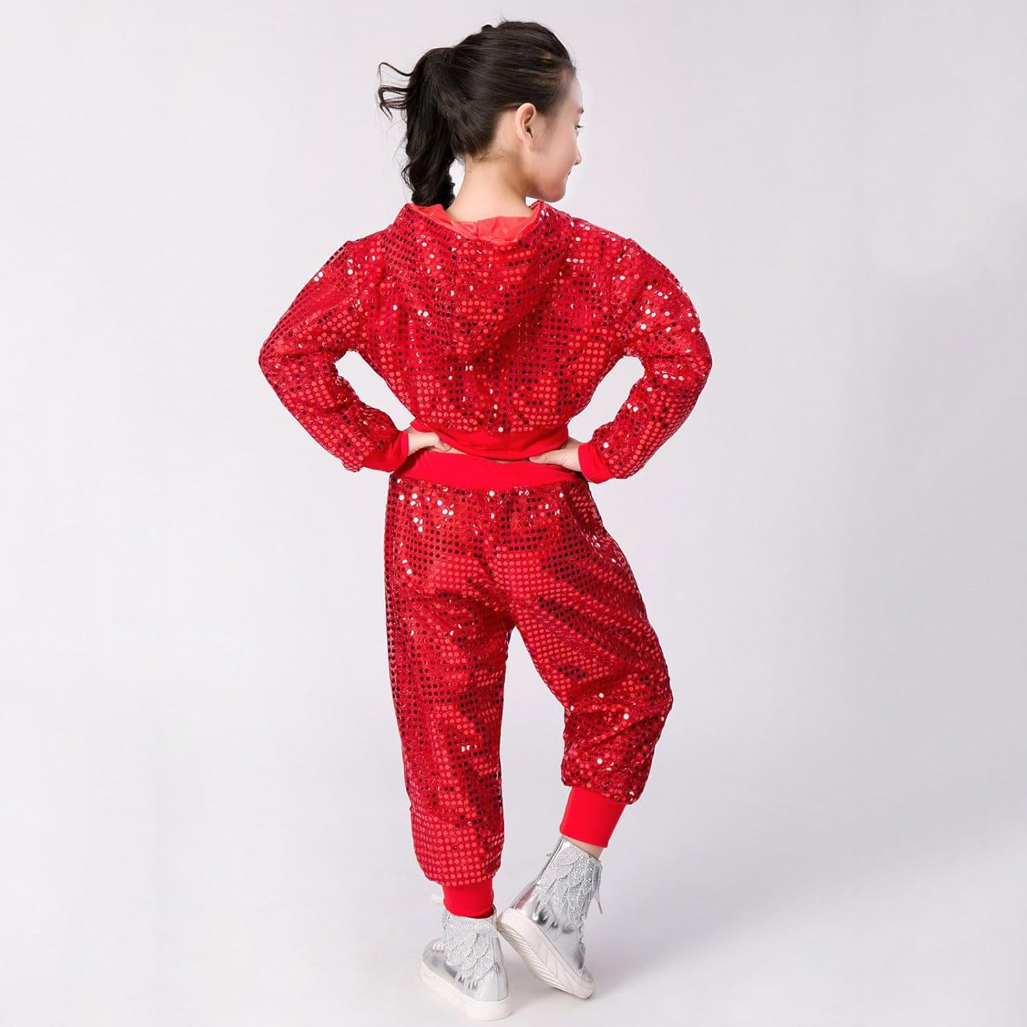 Cute Sequin Glitter Party Costume Gown Set for Baby Toddler