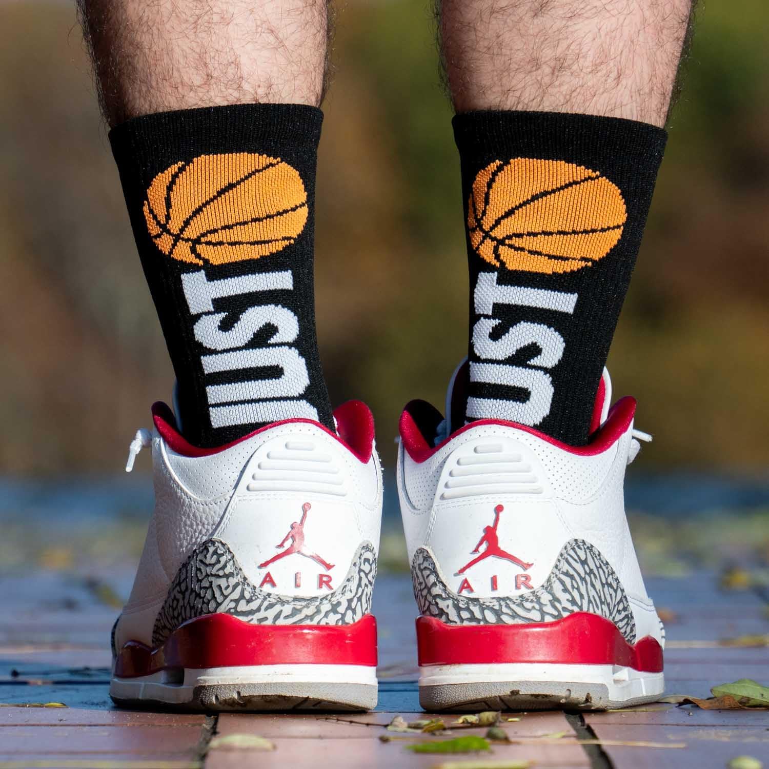 ChalkTalkSPORTS Elite Basketball Socks Mid Calf with Ball Design