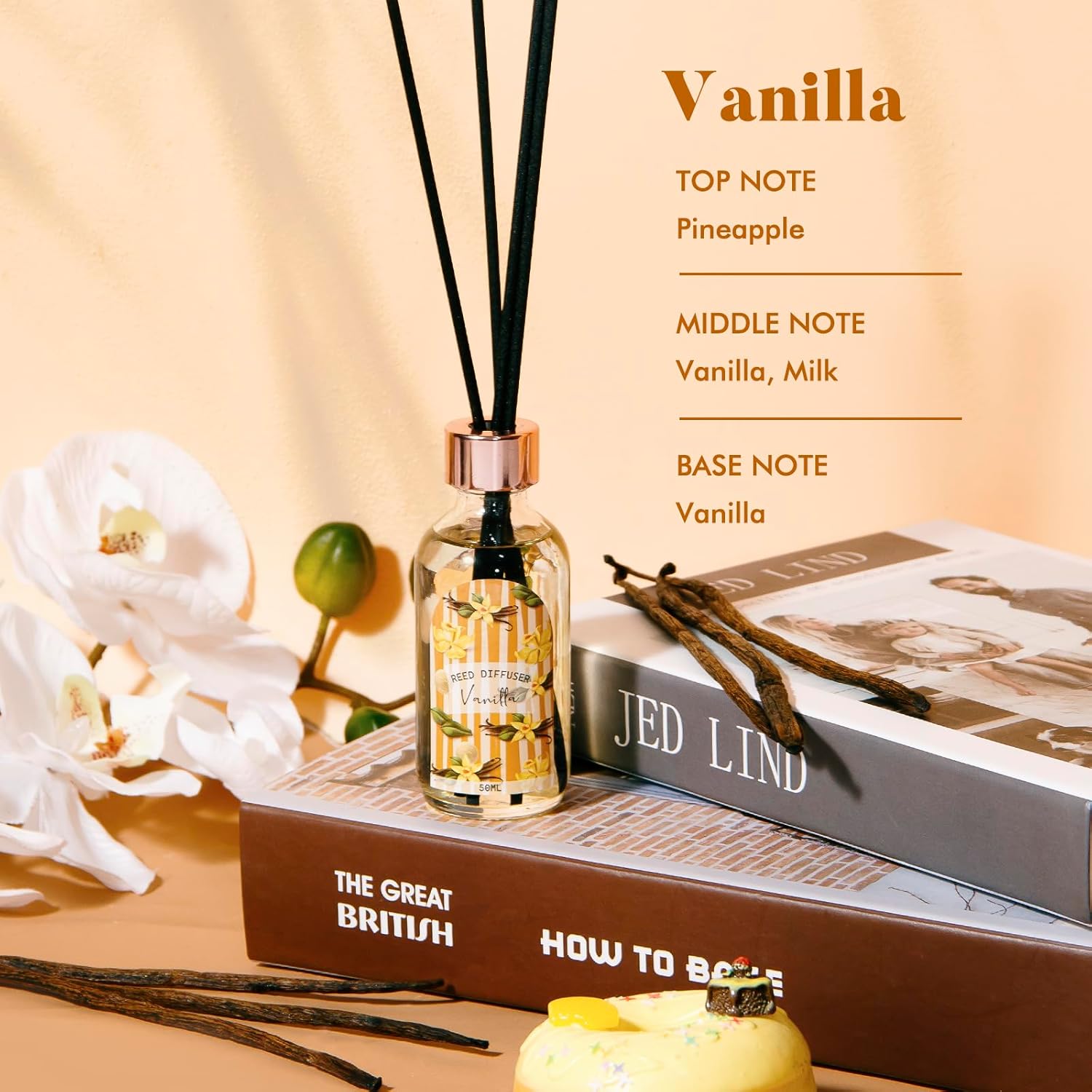 Linen Vanilla Citrus Reed Diffuser Set of 3