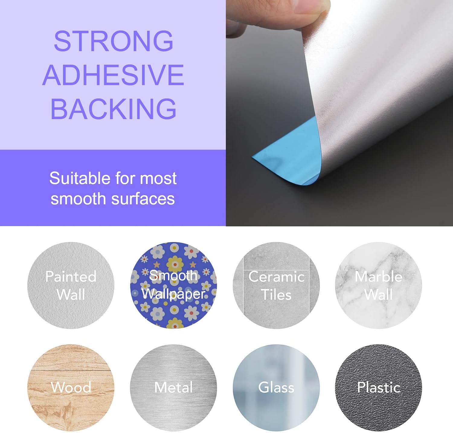 YVPSI 6PCS 8x6 Flexible Acrylic Mirror Tiles