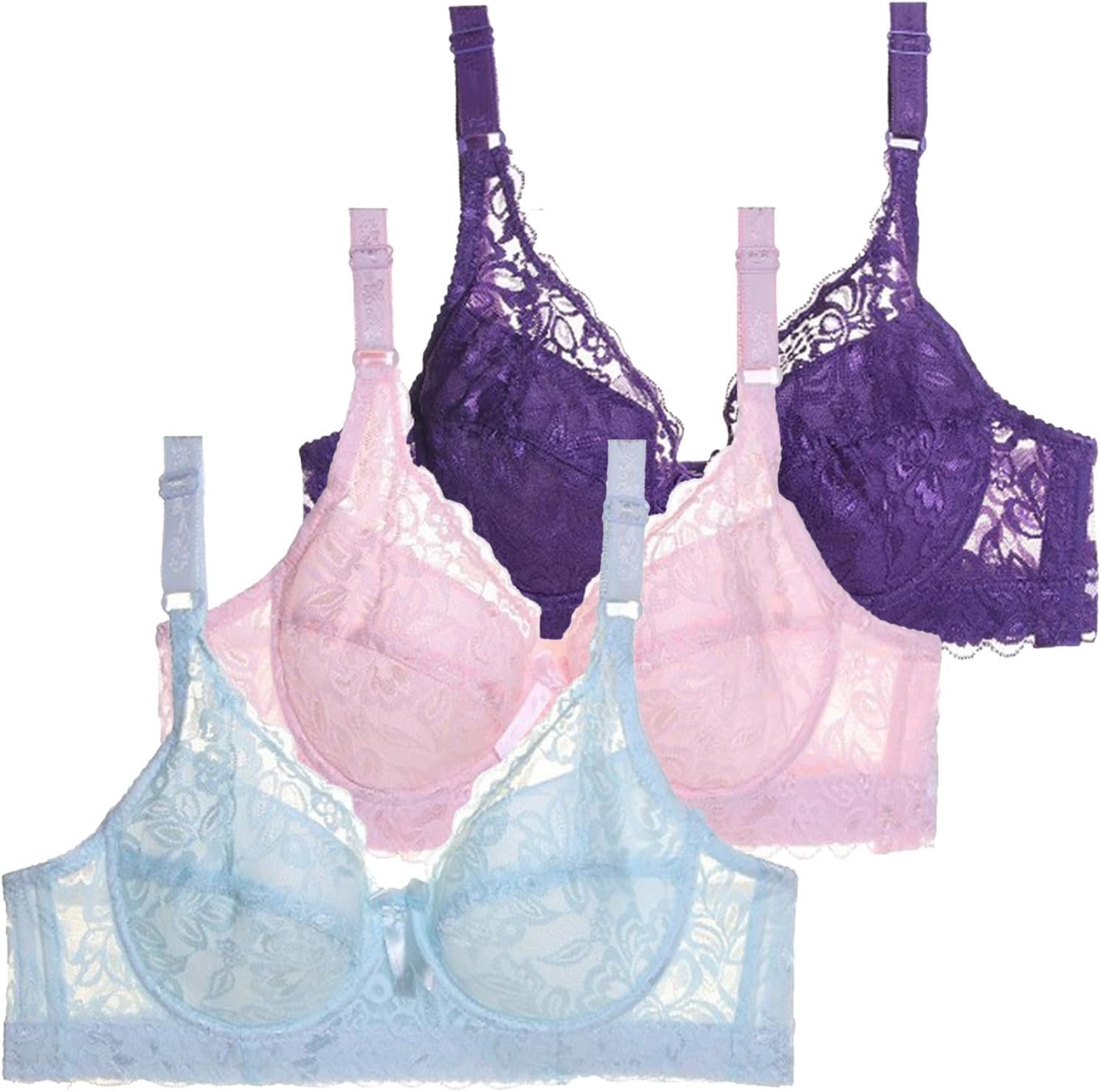 Womens Seamless Stretch Wirefree Bra High Impact Comfort Bralette