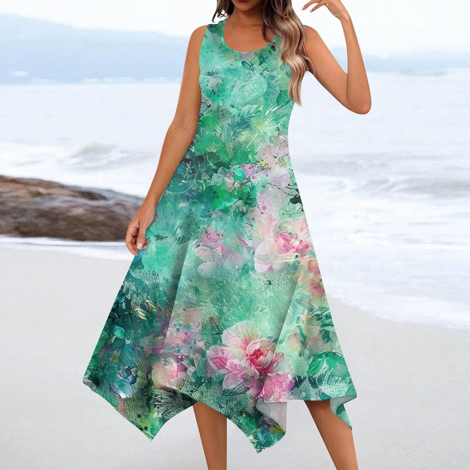 2024 Trendy Boho Floral Swing Dress for Women 1