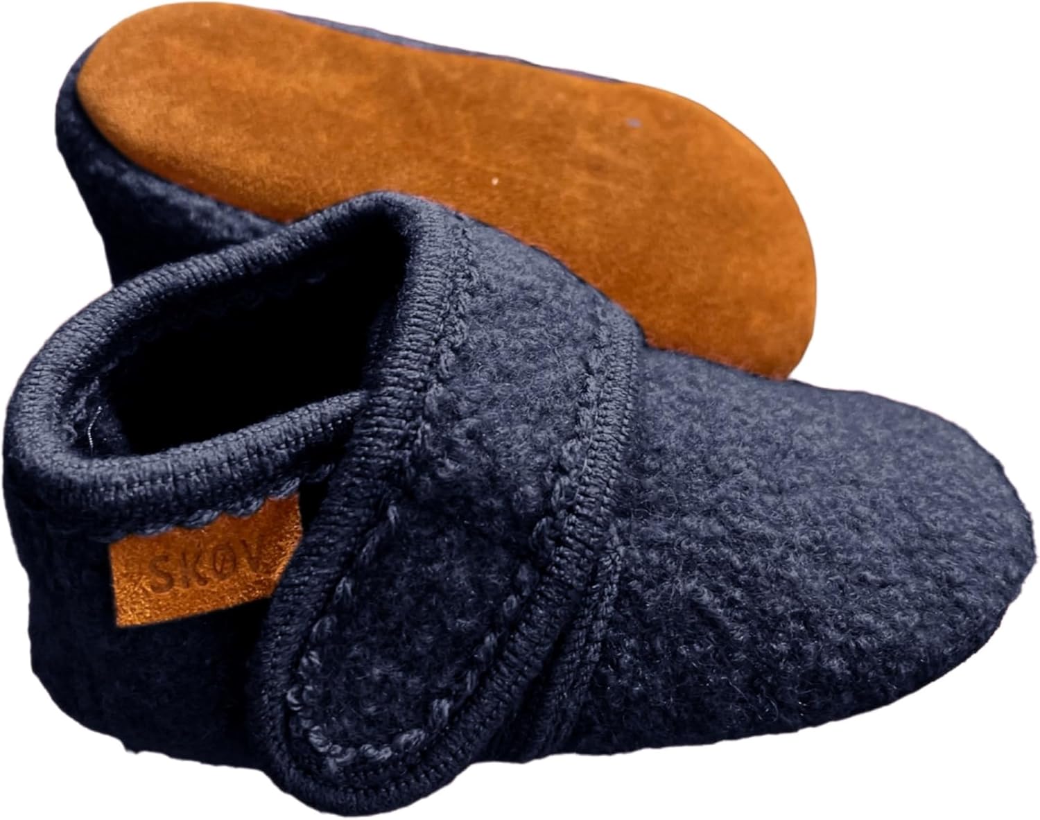 Wool Booties Slippers for Toddler Baby Infant with Leather Sole 1