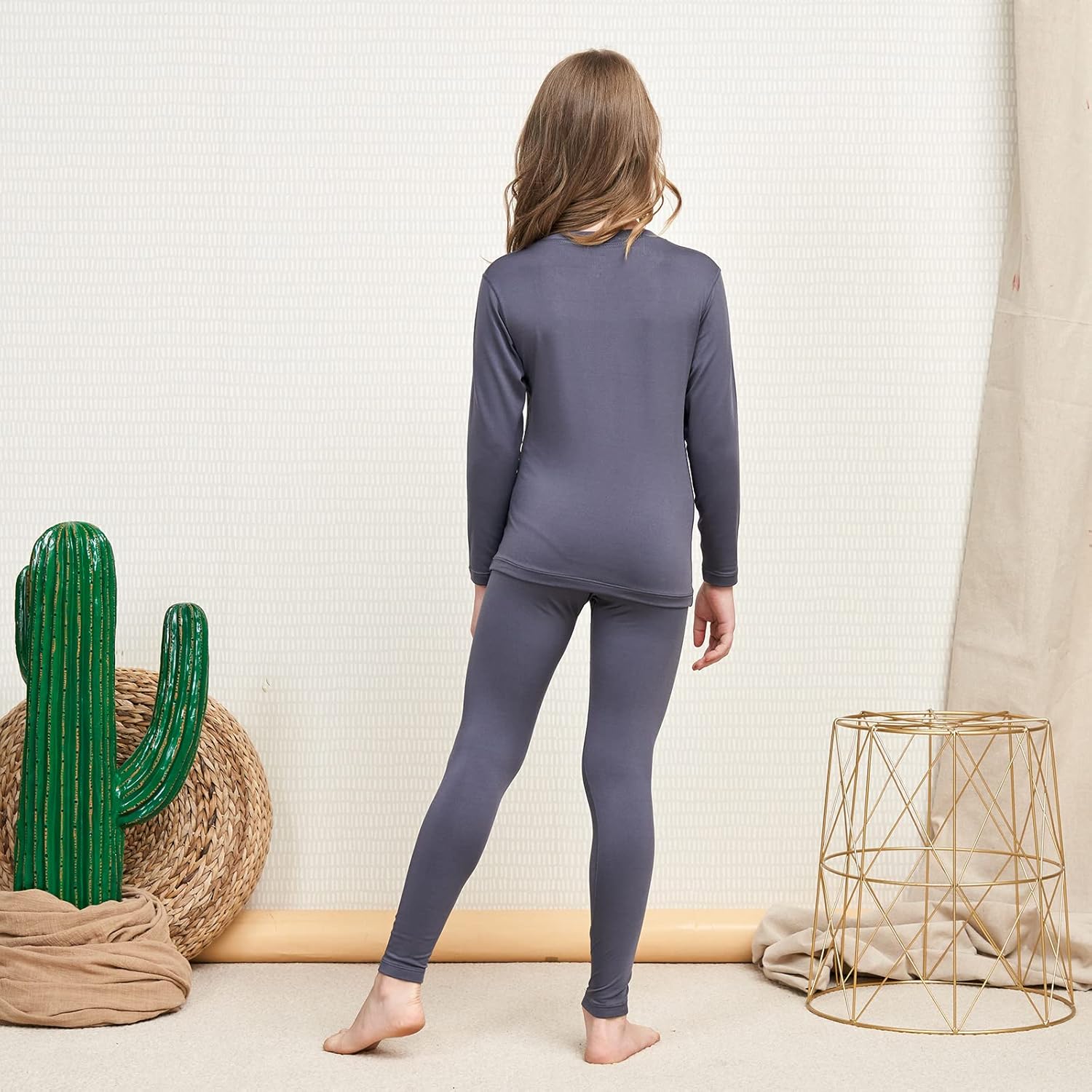 HEROBIKER Girls Thermal Underwear Set Ultra Soft Fleece Lined
