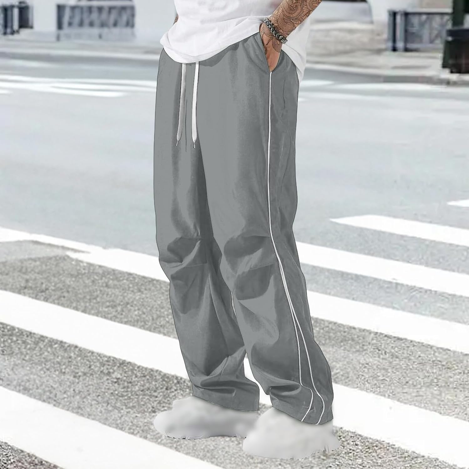 WENKOMG1 Mens Quick Dry Sweatpants Gym Jogging Running Athletic Workout Bottoms