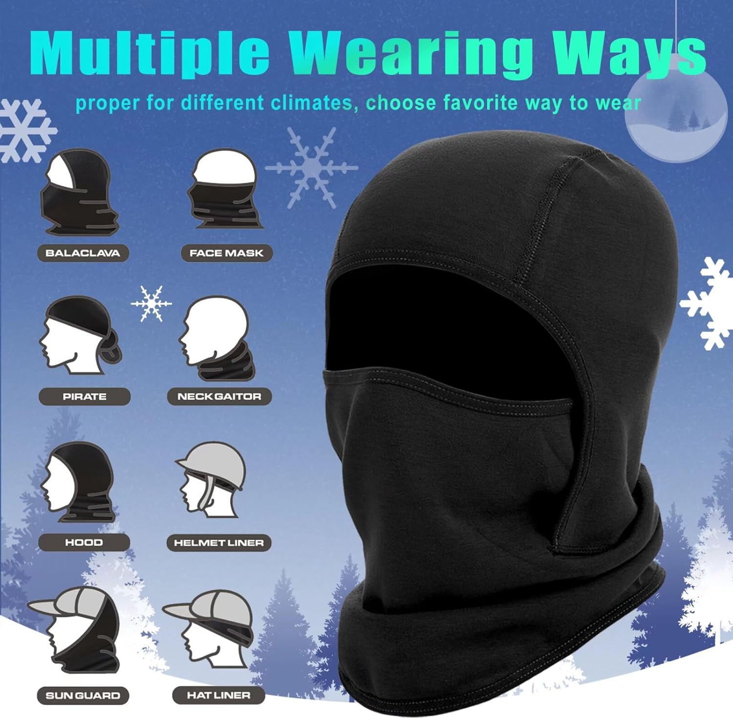 Potopok 2 Pack Kids Balaclava Face Mask