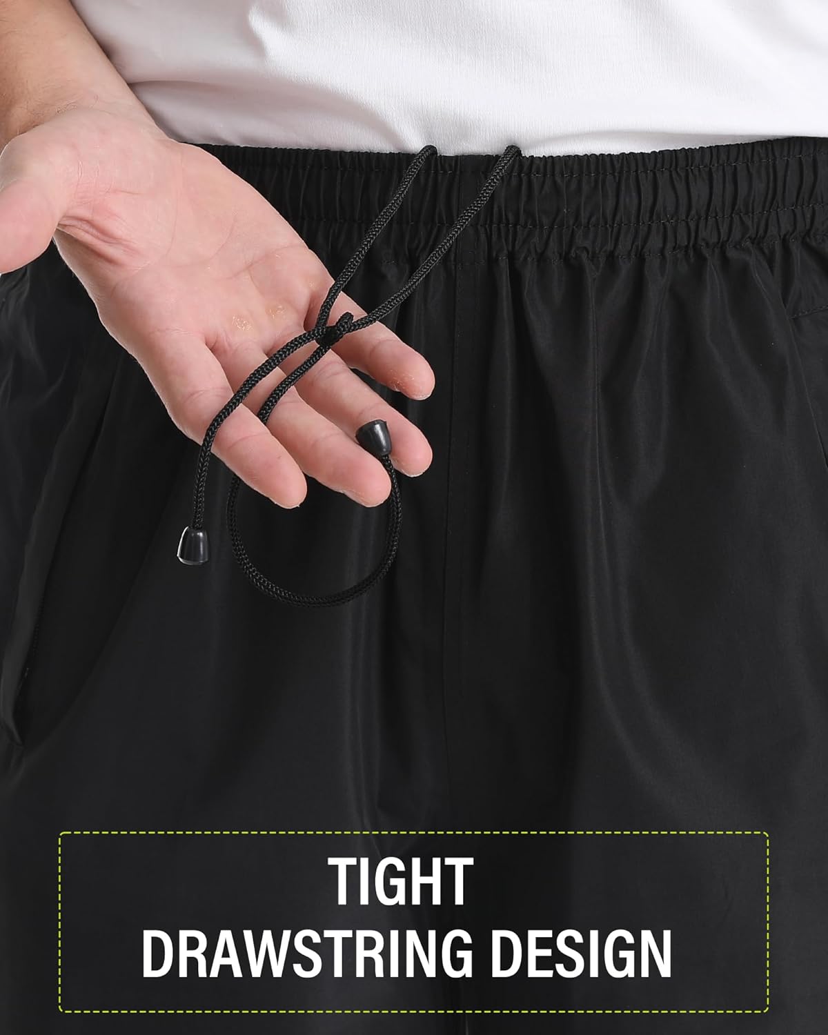 iCreek Mens Waterproof Rain Pants for Hiking Fishing Golf